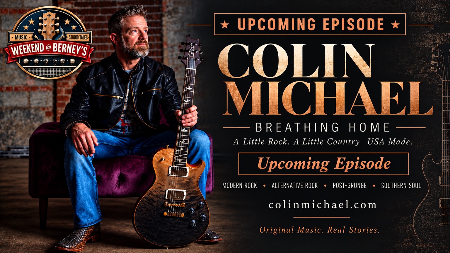 Upcoming Weekend at Berney's episode featuring Colin Michael